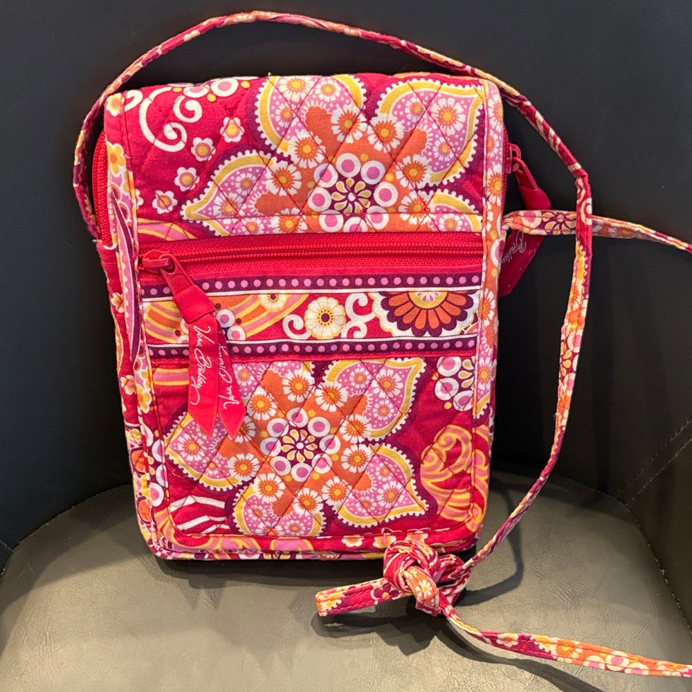 Vera Bradley retired Raspberry Fizz crossbody shoulder bag
